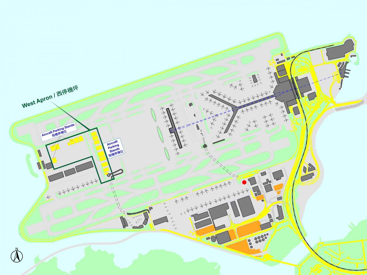 ჰონკონგი საერთაშორისო აეროპორტის რუკა