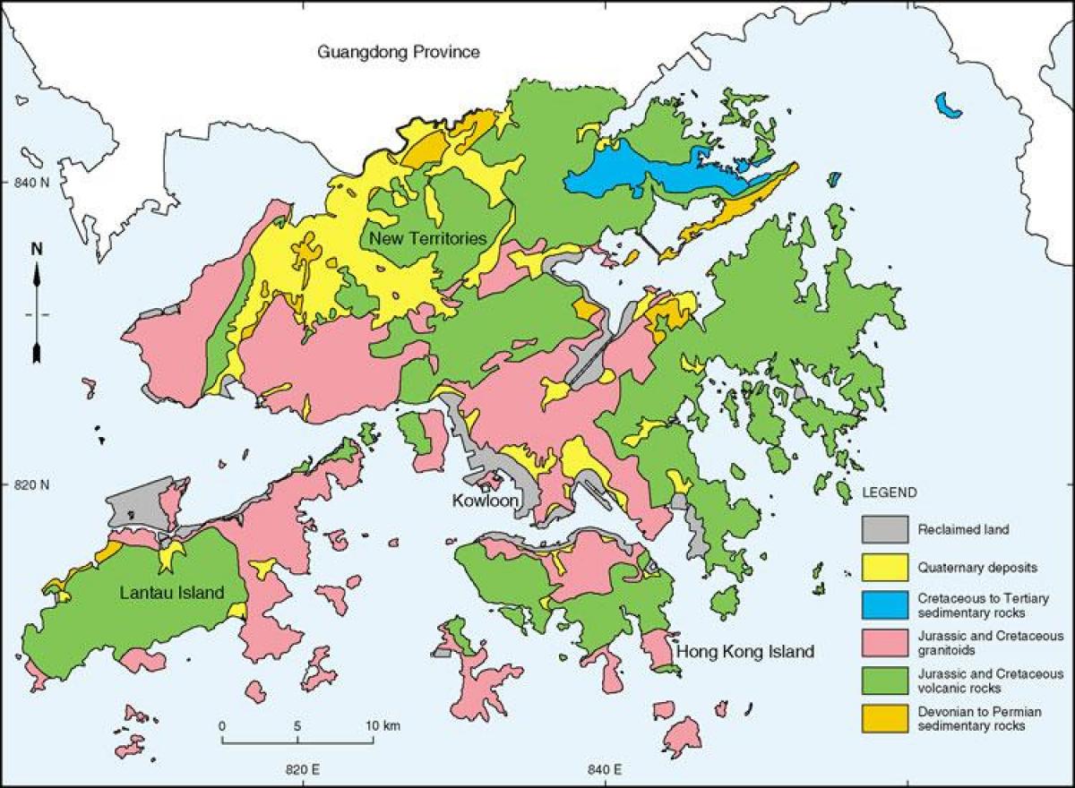 გეოლოგიური რუკა Hong Kong