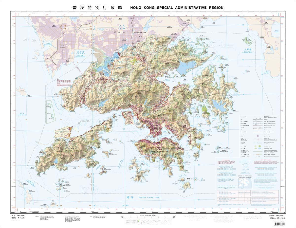 კონტურული რუკა Hong Kong