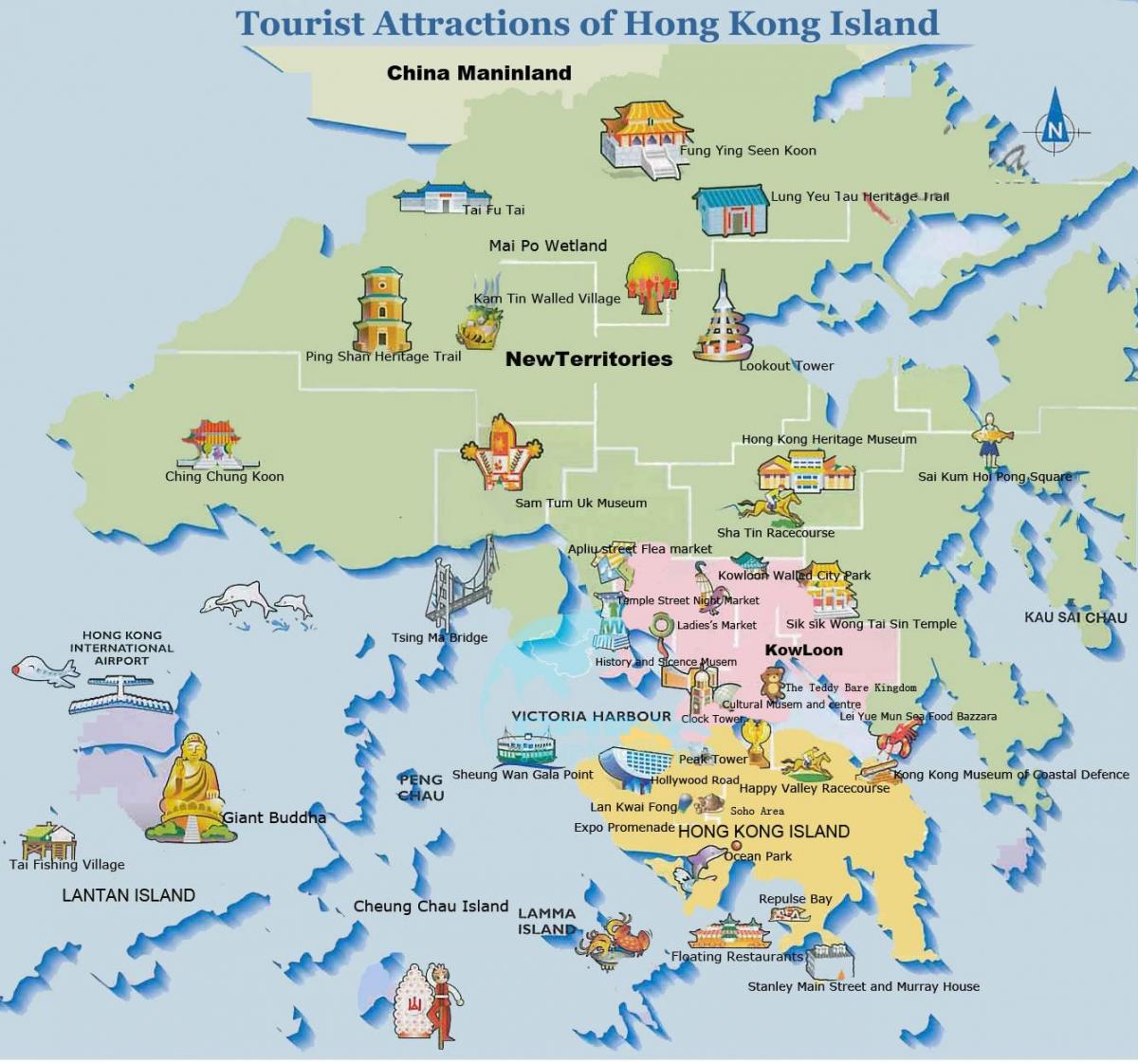 რუკა Hong Kong კუნძული