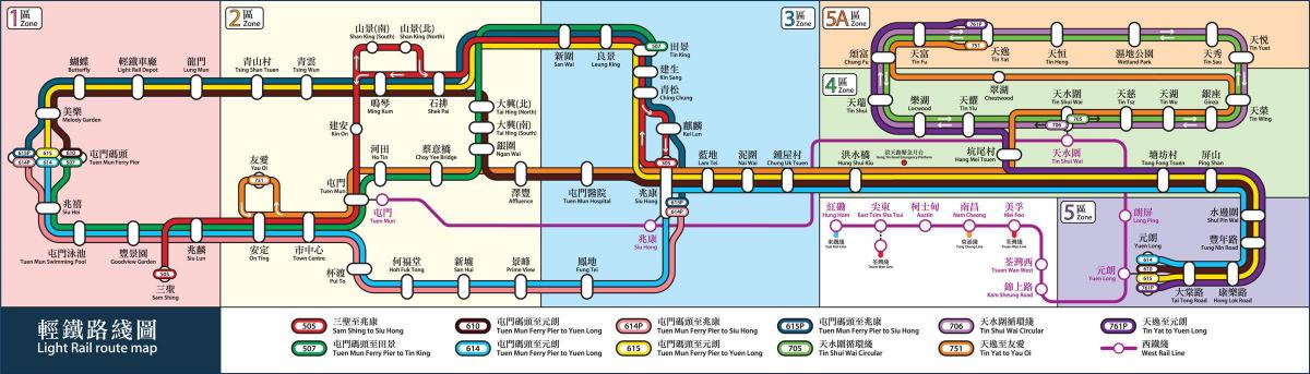 HK რკინიგზის რუკა