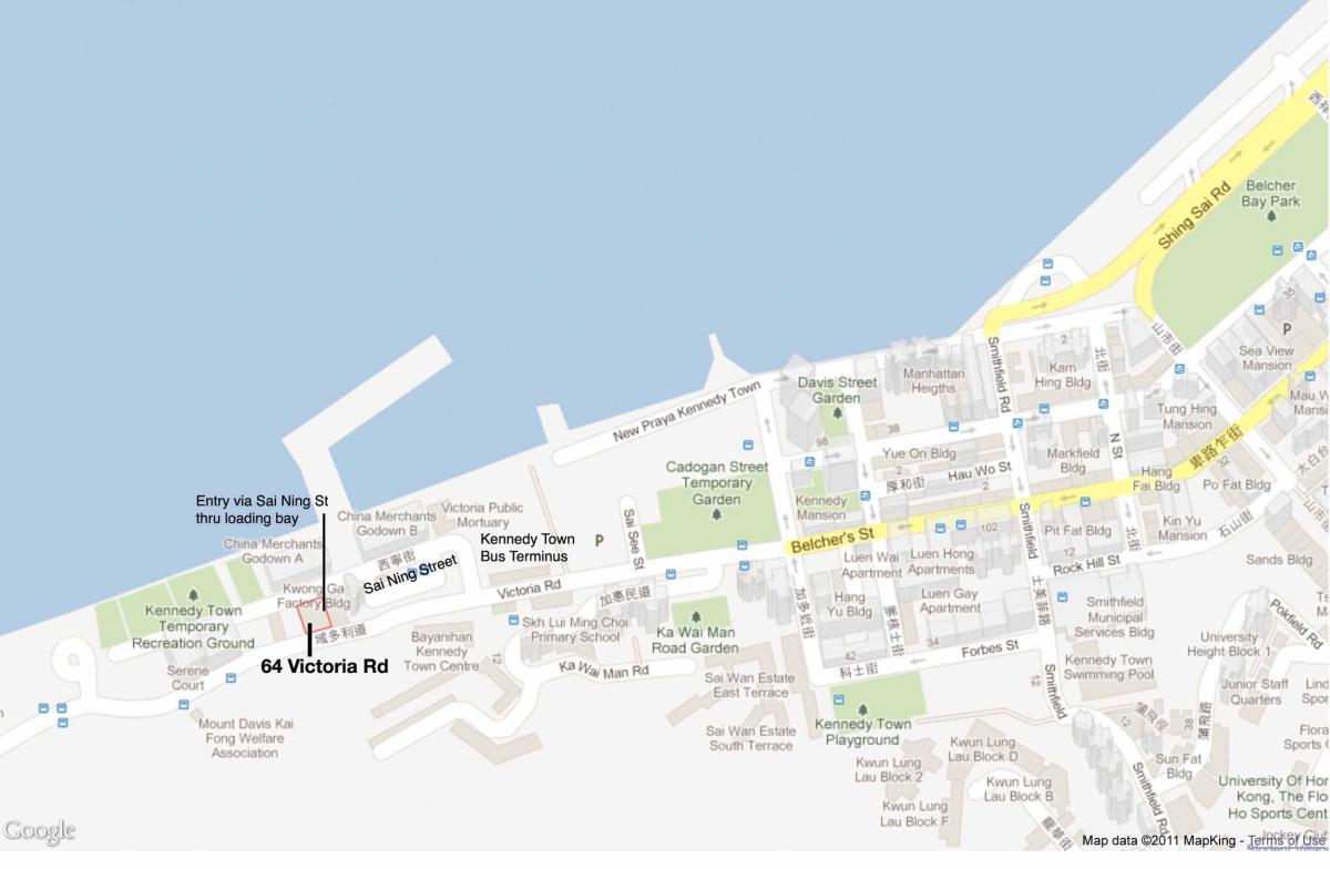 MTR კენედის ქალაქის სადგური რუკა
