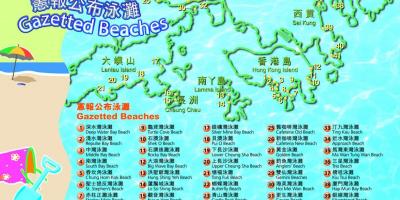 რუკა Hong Kong პლაჟები