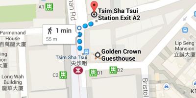 Tsim Sha Tsui MTR სადგური რუკა
