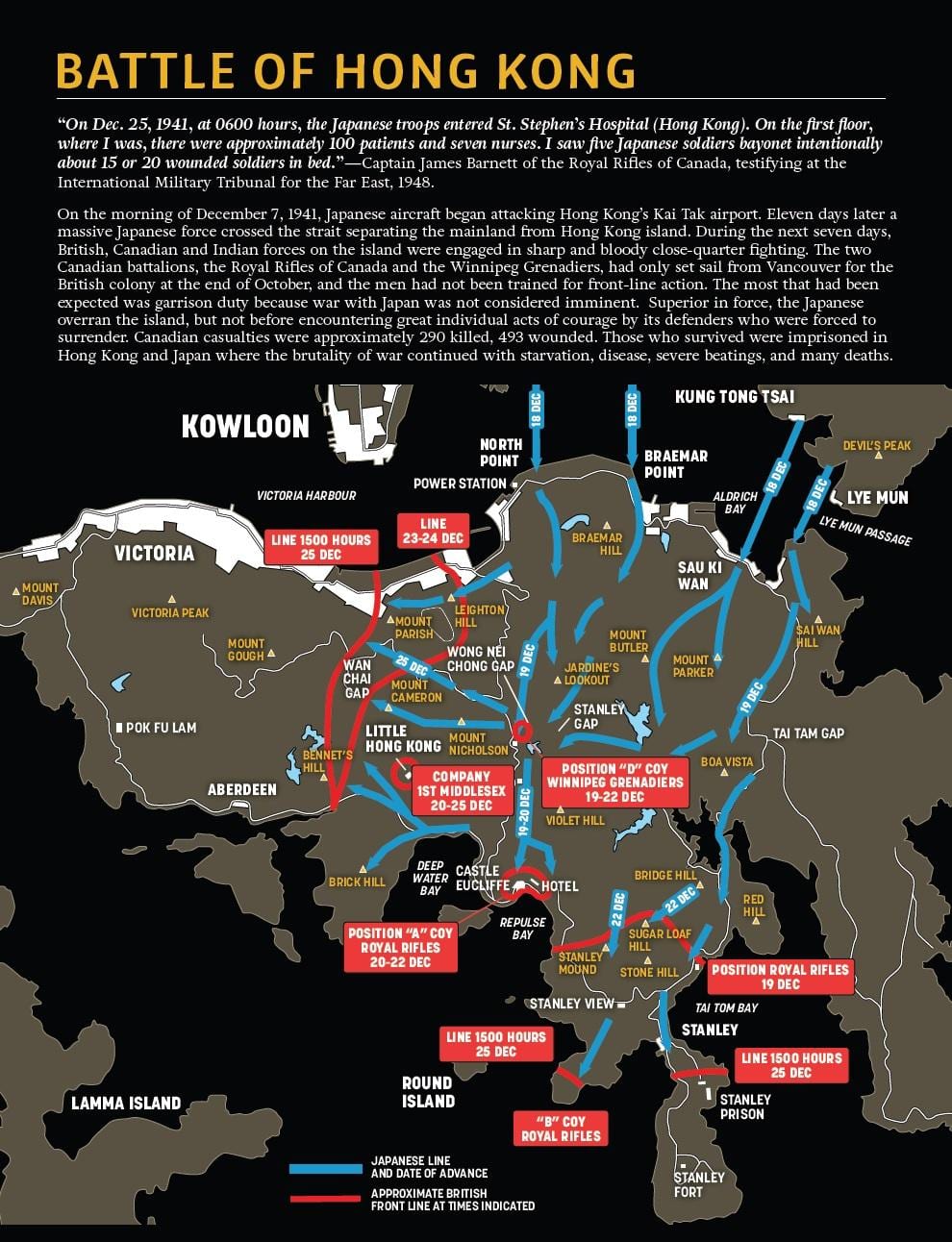 რუკა battle of Hong Kong
