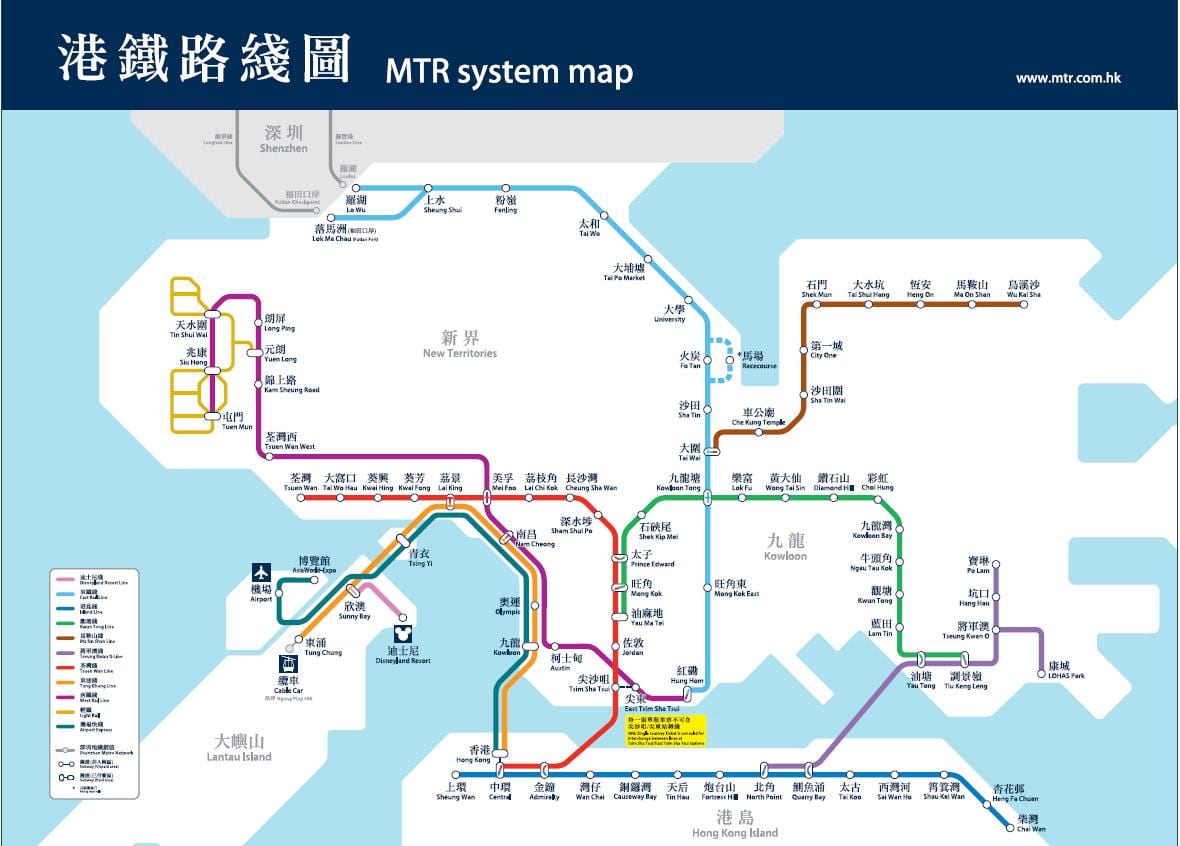 Hong Kong რაოდენობა საპროცენტო რუკა