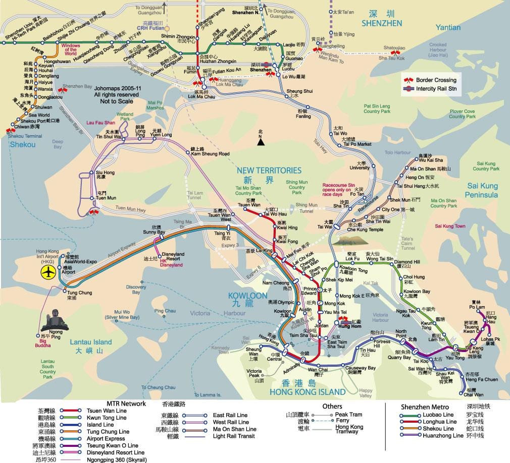 Hong Kong რუკაზე