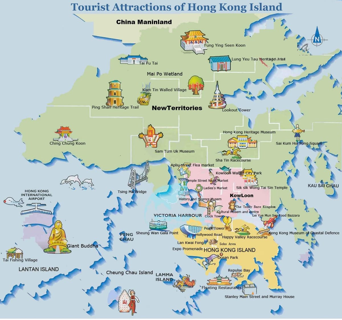 პიკი Hong Kong რუკა