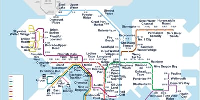 Hongkong მეტროს რუკა