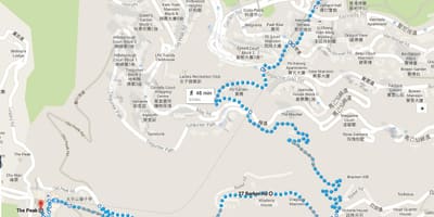Hong Kong hiking ბილიკების რუკაზე