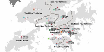 რუკა Hong Kong უბანი