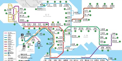Hong Kong საზოგადოებრივი ტრანსპორტი რუკა