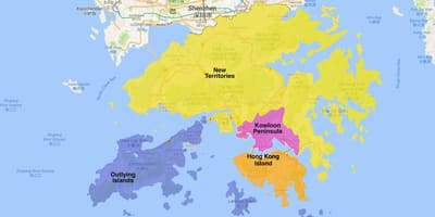 რუკა Hong Kong ფართი