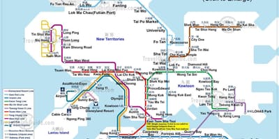 რუკა MTR hk