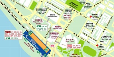 Tsuen Wan დასავლეთის სადგური რუკა